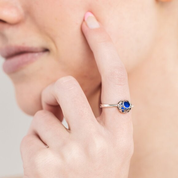 Recycled Vintage 1960s Skin Cream Jar Sterling Adjustable Vintage Lace Ring - Picture 4 of 6